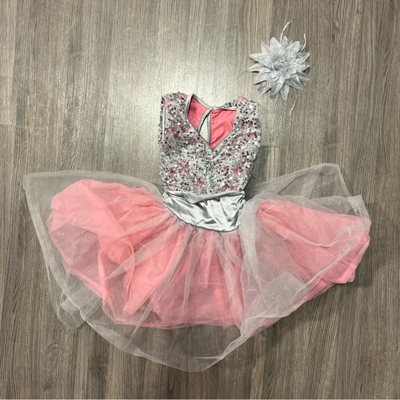 Weissman Silver & Pink Ballet Dance Costume - Picture 2 of 5